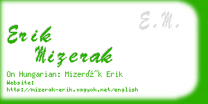 erik mizerak business card